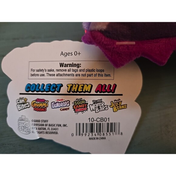NWT Good Stuff Jelly Beans, sour candy Plush.  In A Zipped Candy Bag , With Tags - Picture 4 of 10